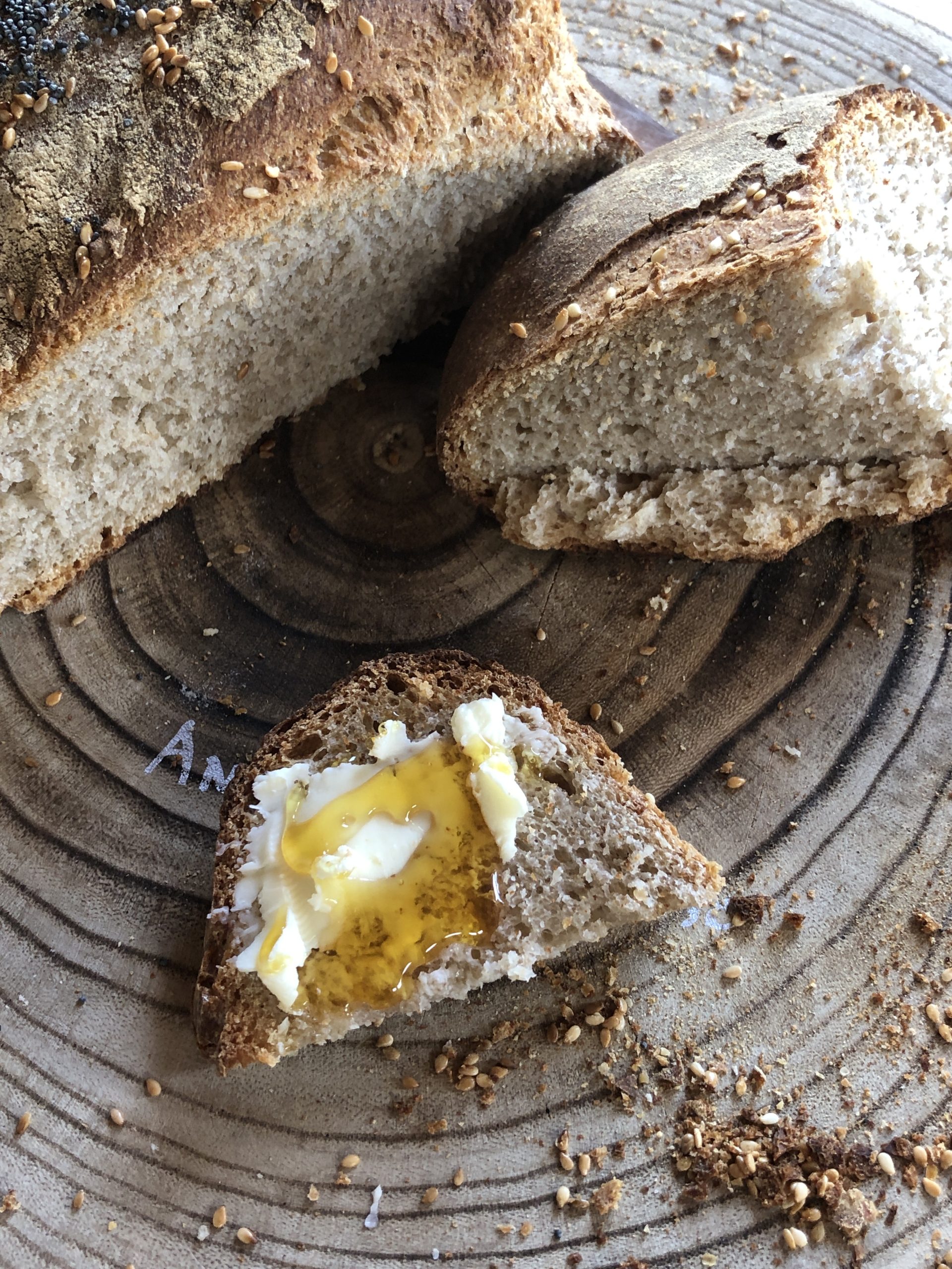 Pane di segale e farro con licoli