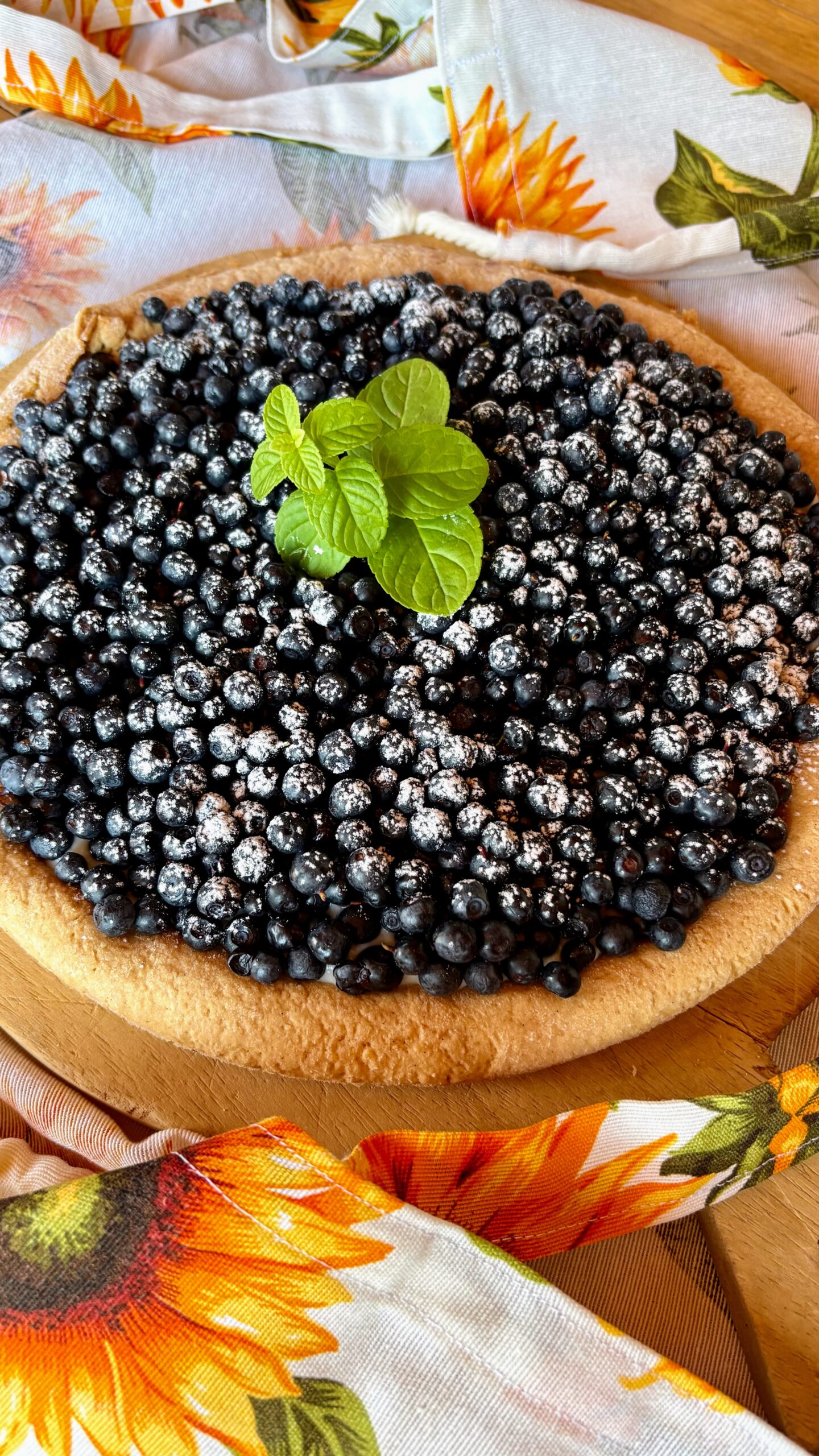 Crostata ai mirtilli con crema pasticcera